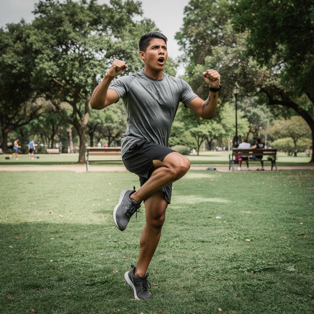 Hombres y mujeres haciendo estiramientos después de una intensa sesión de cardio.